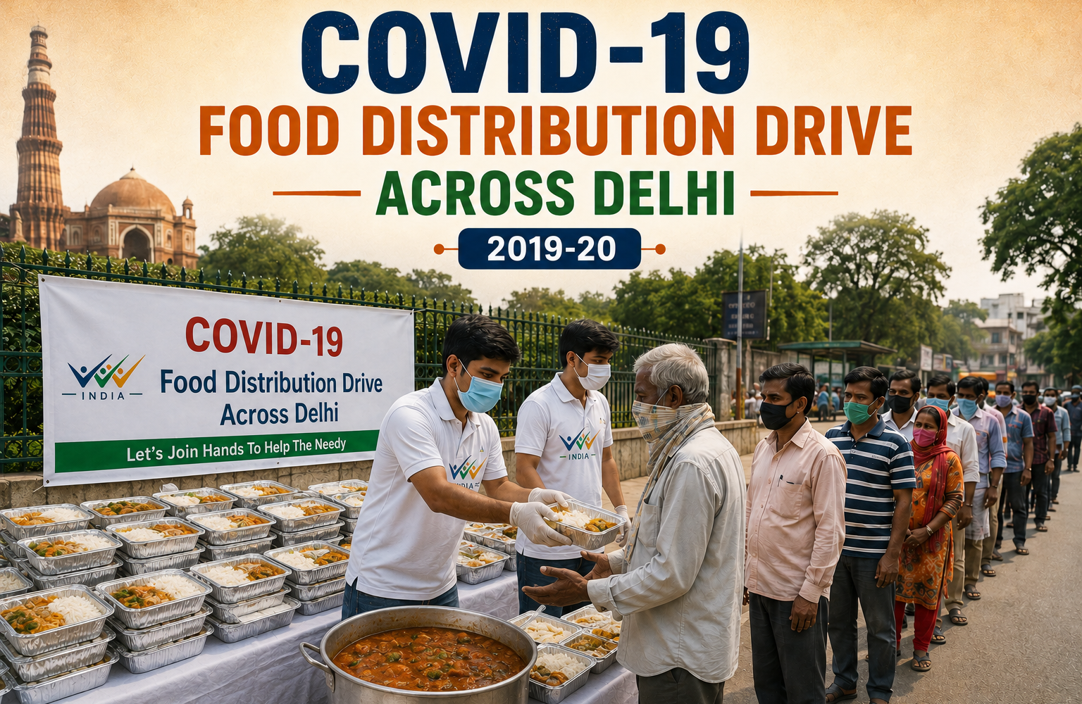 COVID-19 Food Distribution Drive Across Delhi