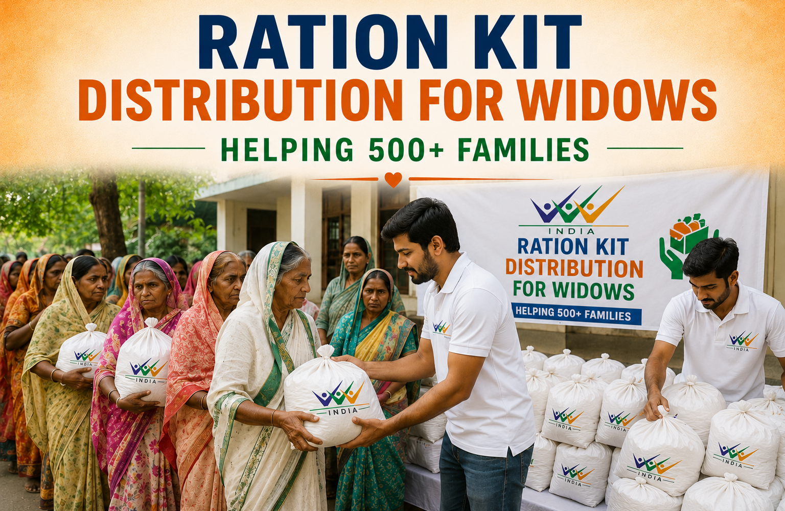 Ration Kit Distribution for Widows
